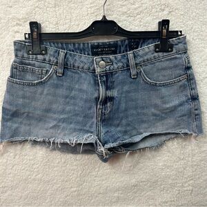 Lucky Brand Jean Denim Shorts Womens 4 / 27 Frayed Blue  The Cut Off